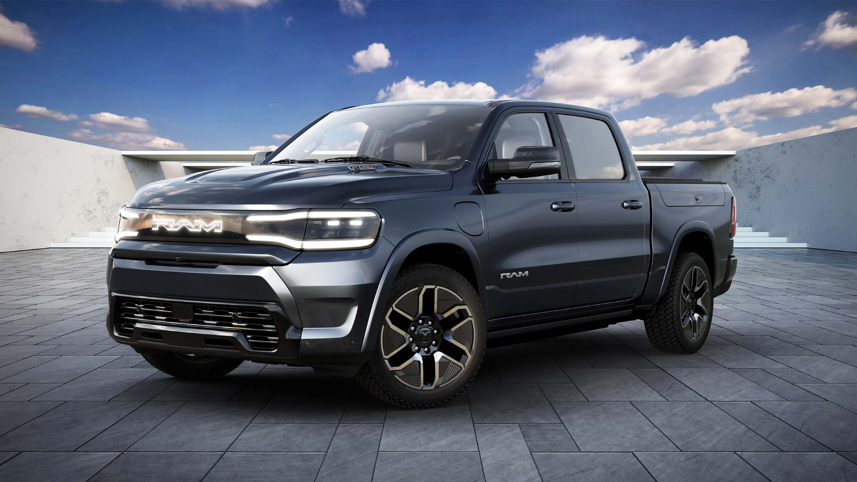 Ram s all electric pickup will get 645bhp and a mega 500 mile